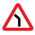 Знак 1.11.2 "Опасный поворот налево"