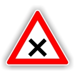 Дорожный знак 1.6 "Пересечение равнозначных дорог"